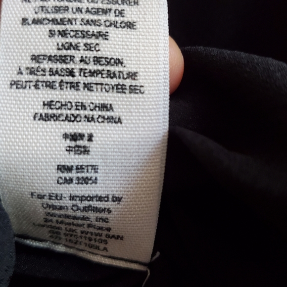 Free People Black beaded long sleeve Sheer Blouse, Small Size - Picture 11 of 12